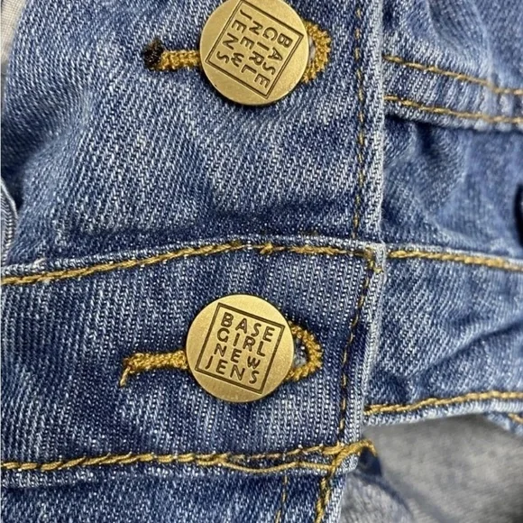 Base Girl New Jens Distressed Denim Overalls - Picture 10 of 11